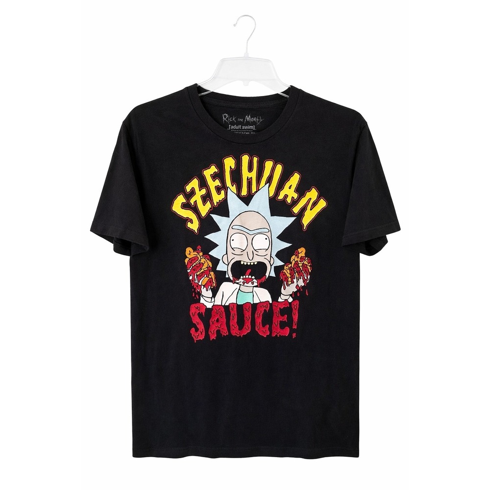 Rick‎ and Morty "Szechuan Sauce!" Adult Swim Graphic T-Shirt Size L